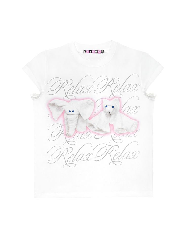 Bath Towel Animal Print T-Shirt【s0000009604】