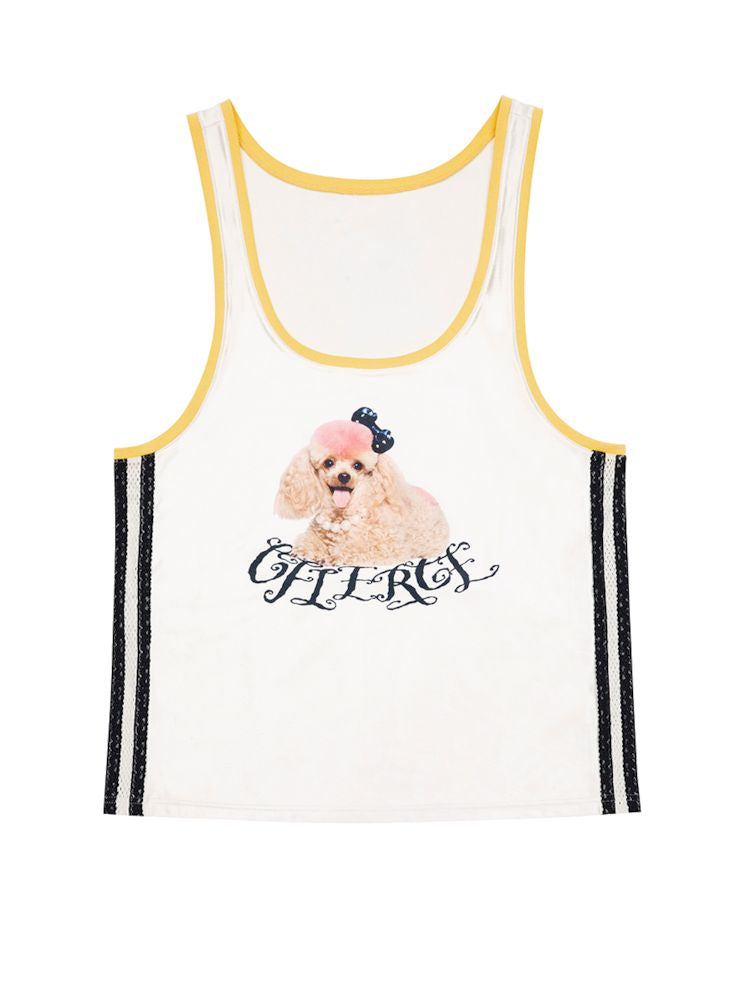 Poodle Print Vest【s0000008221】