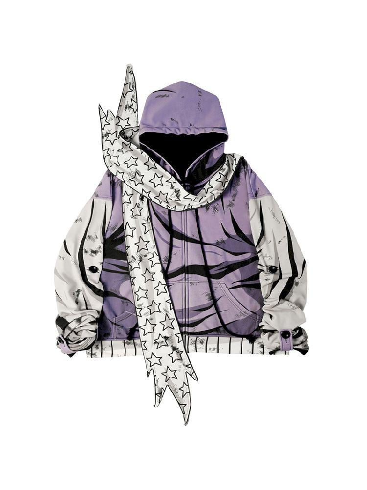 Purple Printed Sweatshirt【s0000010223】