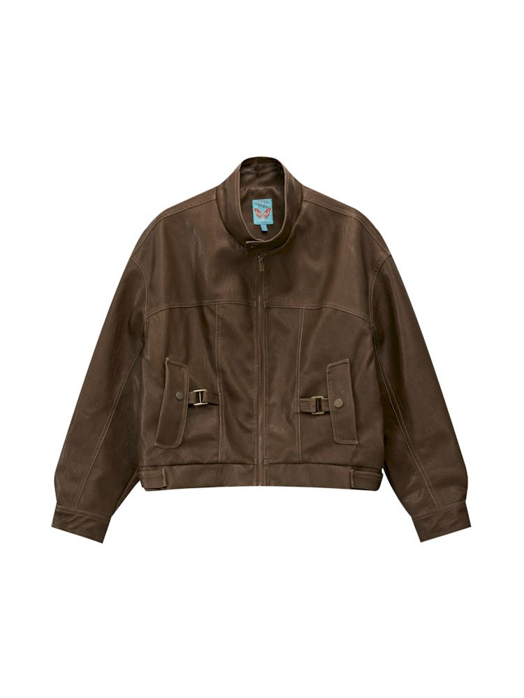 Brown Leather Jacket【s0000010090】
