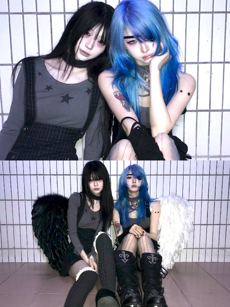 Plaid Halter Poncho Dress Pants【s0000012027】