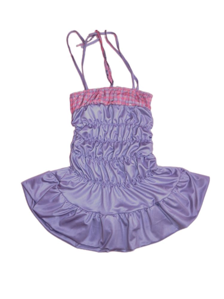 Pleated halter y2K dress【s0000009302】