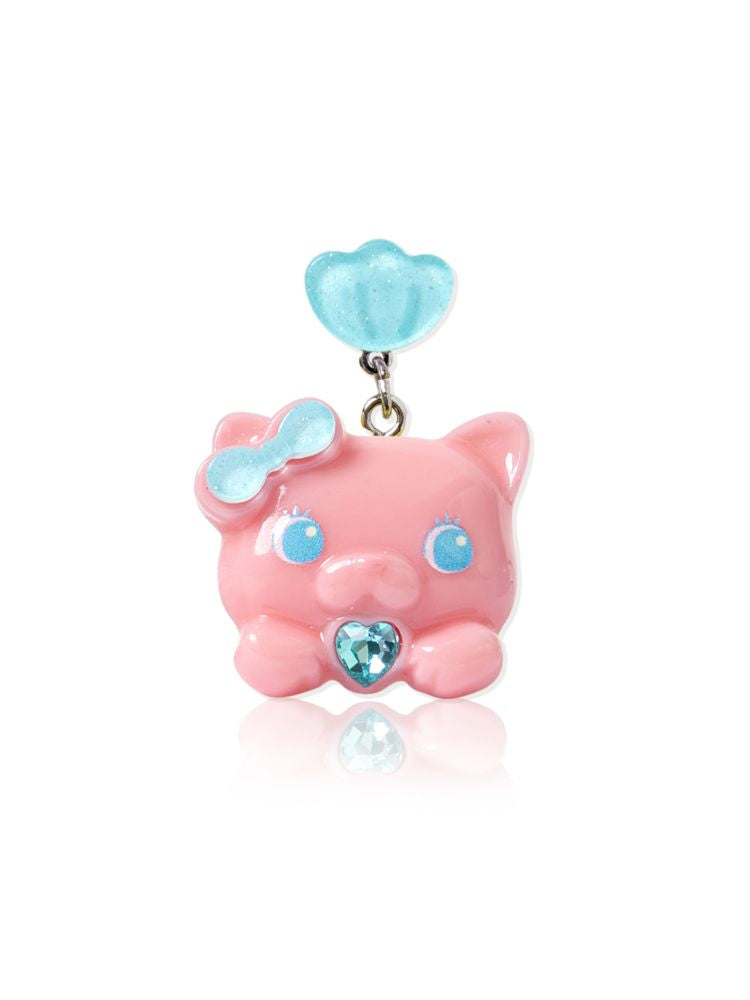 Cat Resin Colourful Earrings Earrings Clip Ring【s0000009061】