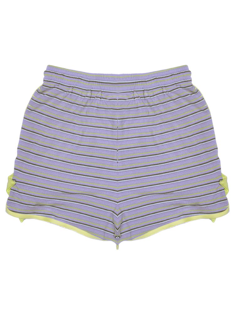 Casual Retro Sporty Purple Striped Star Shorts【s0000006578】