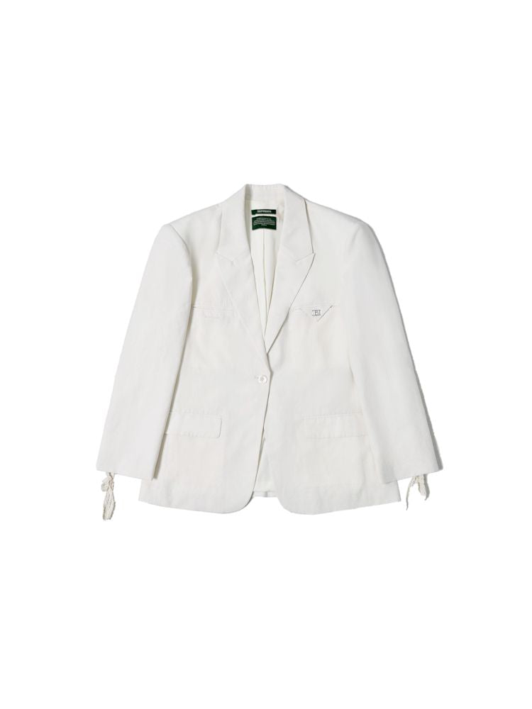 Lace Tie Long Sleeve Blazer【s0000008592】