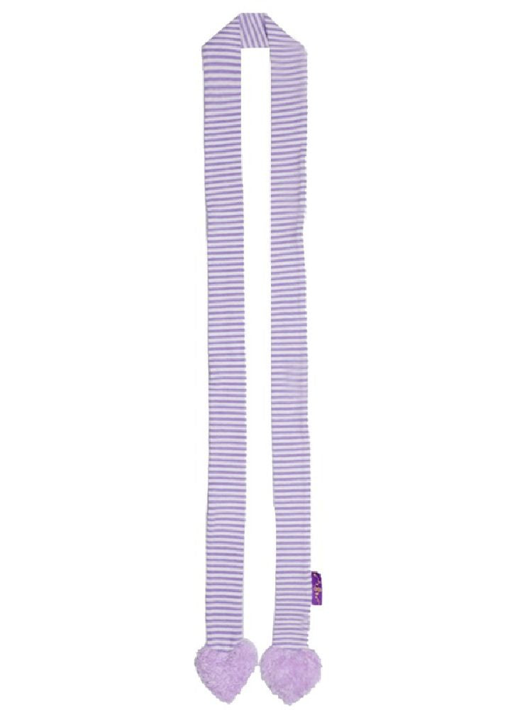 Love Heart Cotton White and Purple Striped Thin Scarf【s0000005705】