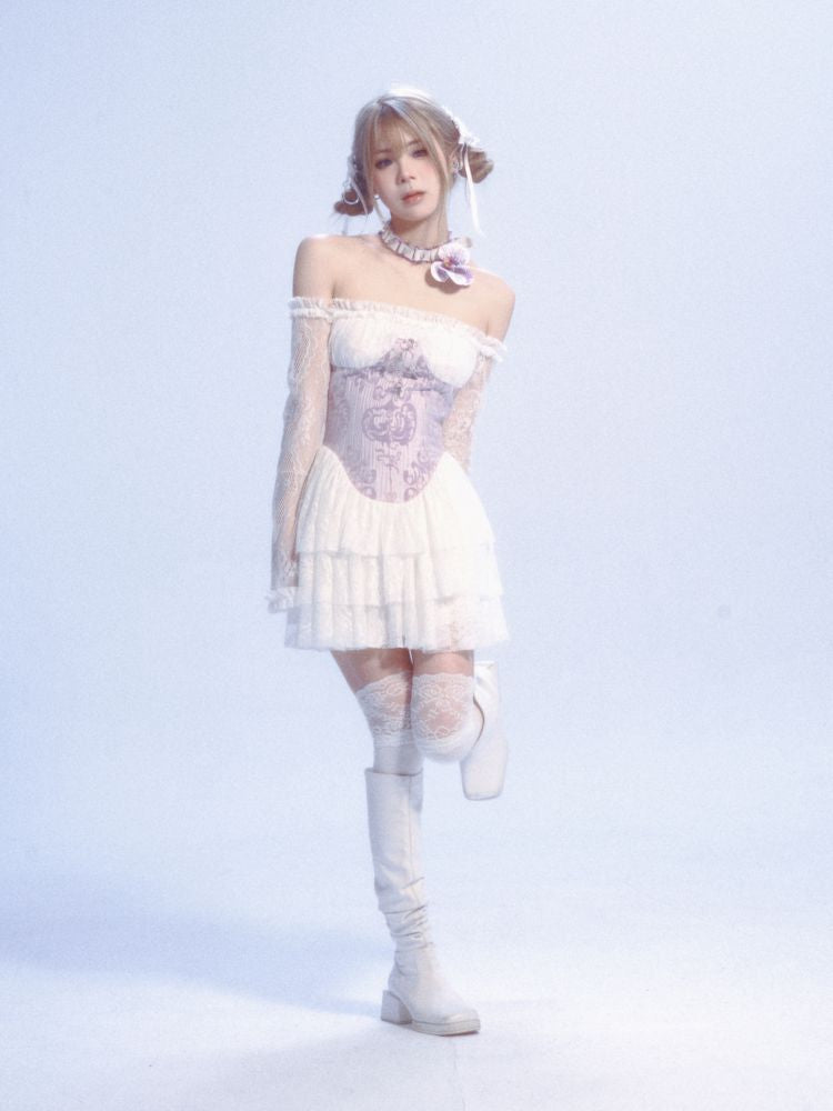 One Shoulder Sweetheart Corset Cake Dress【s0000007446】