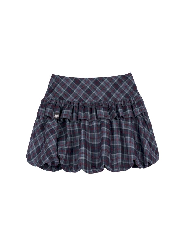 Sweet and lovely plaid bud skirt【s0000010109】