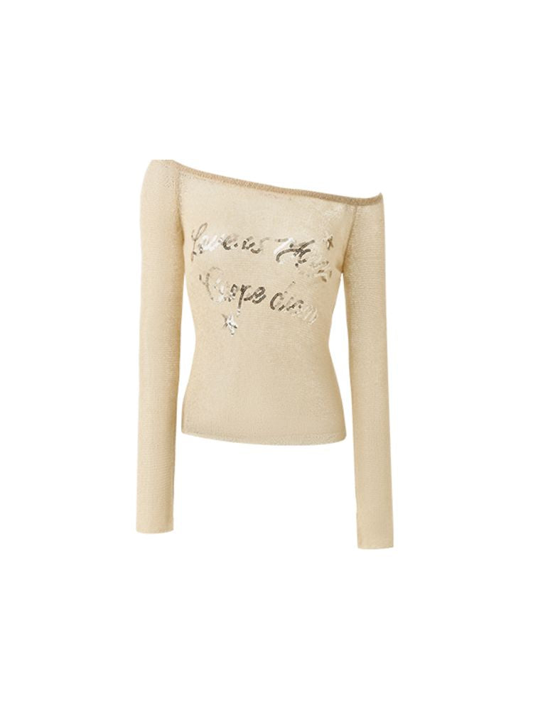 One-Shoulder Strapless Knit Hollow Out Top【s0000009683】