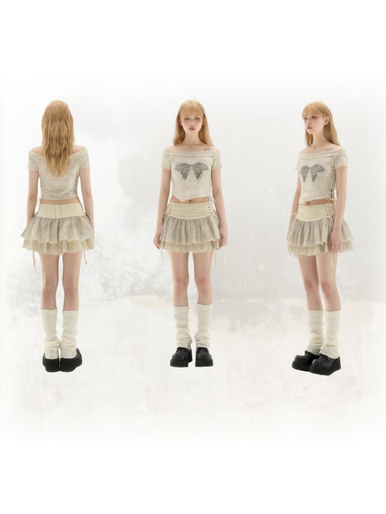 Short Sleeve Short Tee Top【s0000008397】