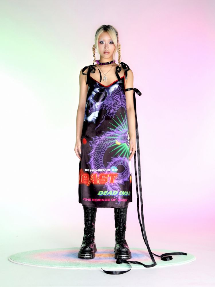 Dragon Satin Dress【s0000007155】