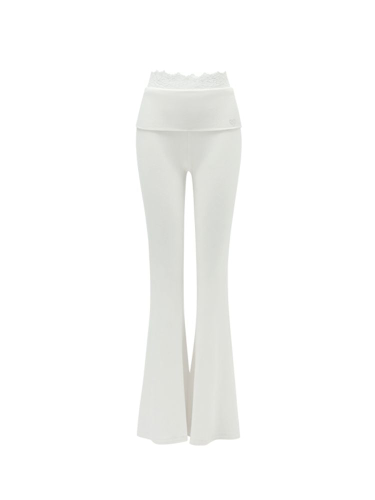 Round neck super short mini cardigan + flared pants【s0000006276】