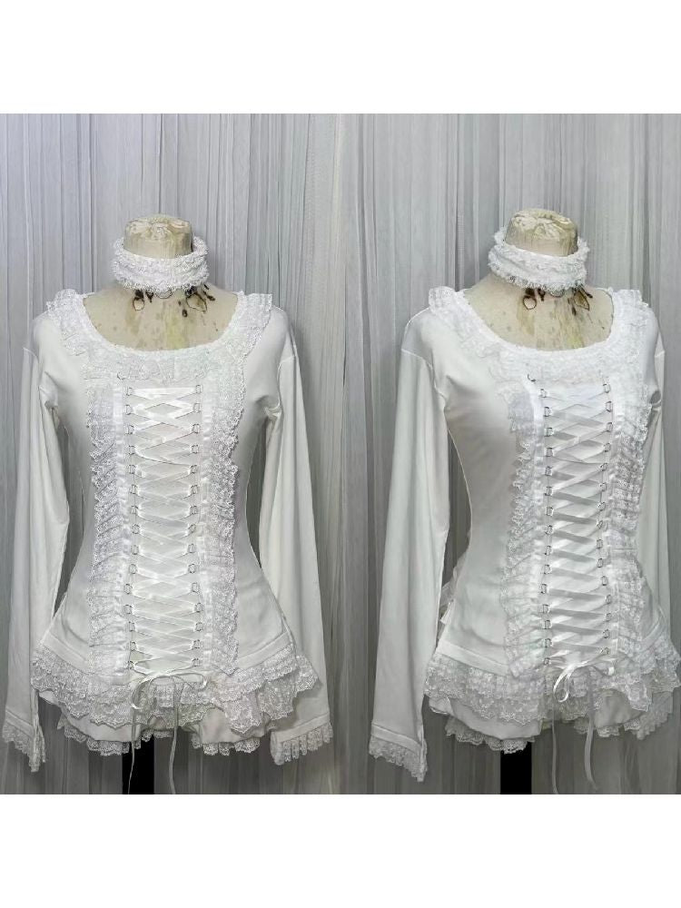 Bottom Shirt Pumpkin Pants Self-Tie Leg Loops【s0000010342】