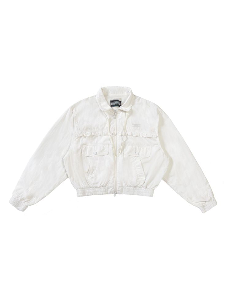 Lace Drawstring Loose Embroidered Jacket【s0000008578】