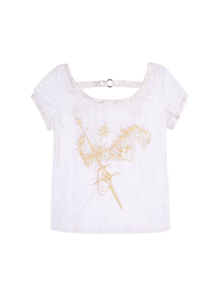 Stamped Printed Backless Top【s0000009479】