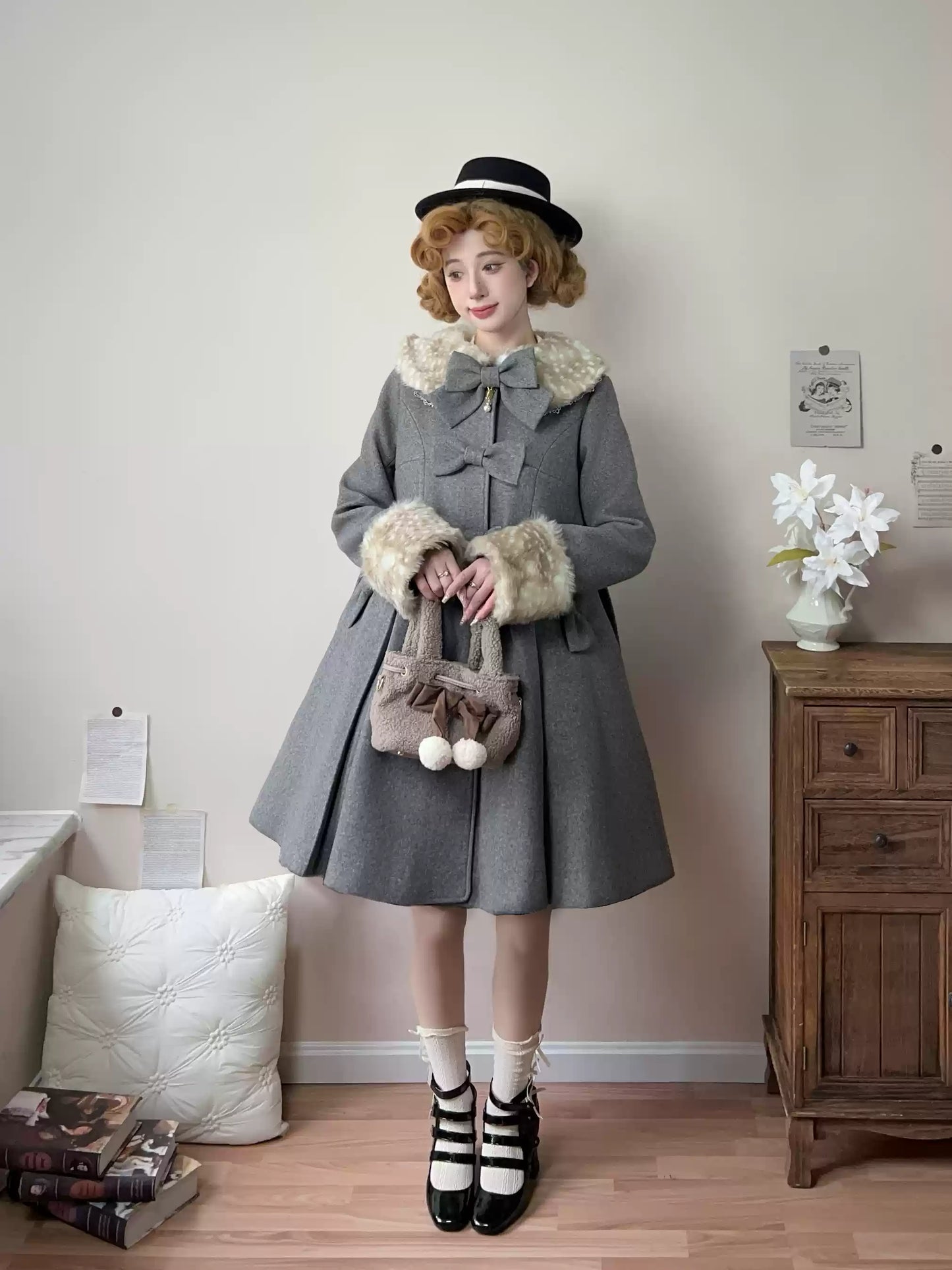 Unideer - Casual Lolita Winter Wool Down Coat Multicolors