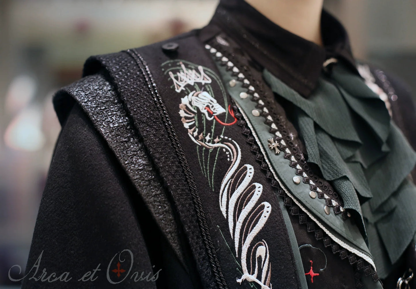 Arca et Ovis - Magic Academy G - Ouji Lolita Overcoat Embroidered Gothic Prince Long Coat