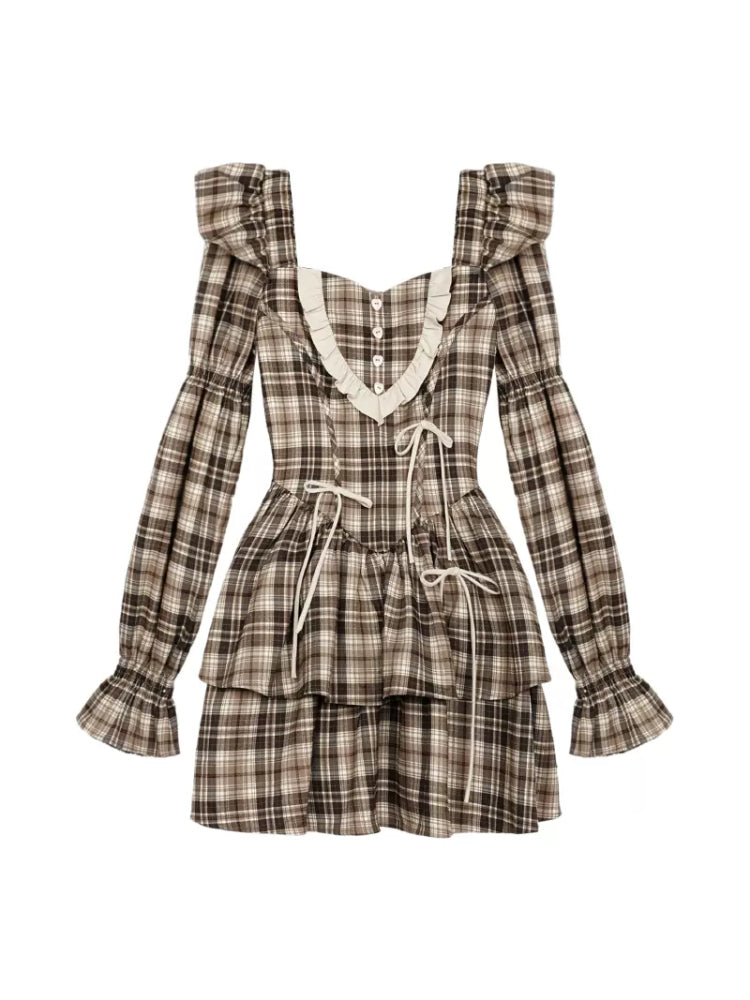Plaid princess dress【s0000007076】