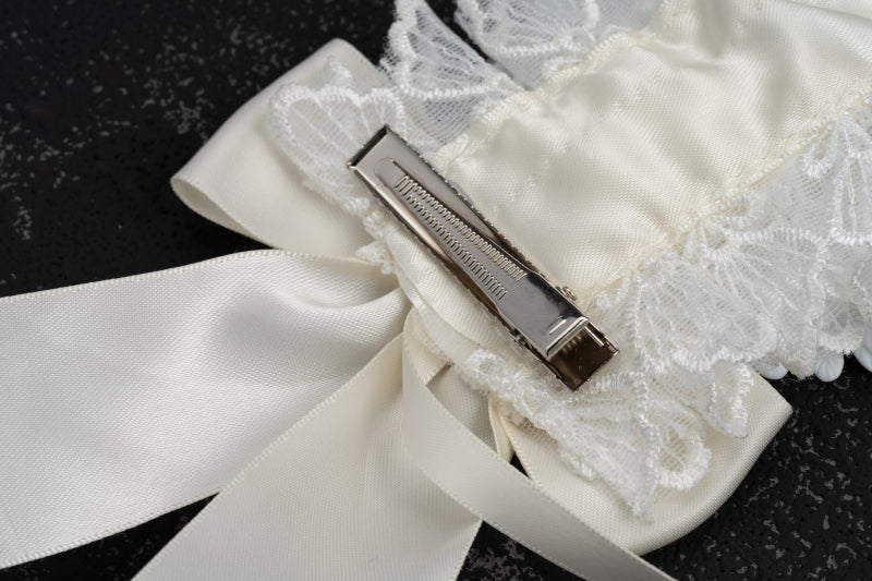 Strange Sugar - Gothic Lolita White Lace Angel Wings Hairband