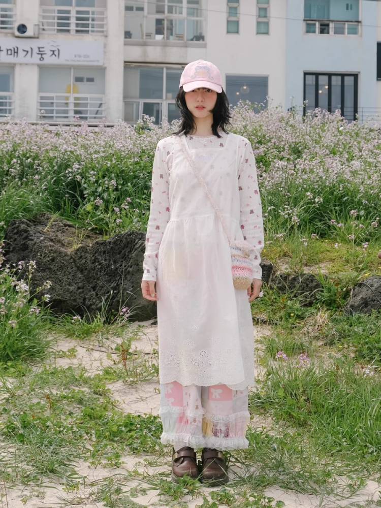 Embroidered lace vest skirt【s0000008345】