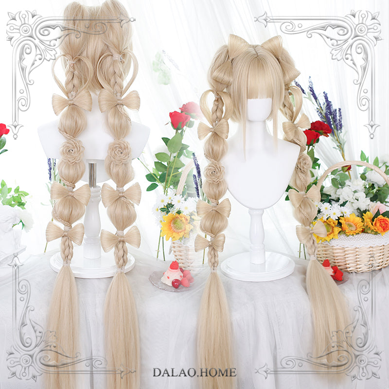Dalao Home - Long Sweet Lolita Wig With Ponytails