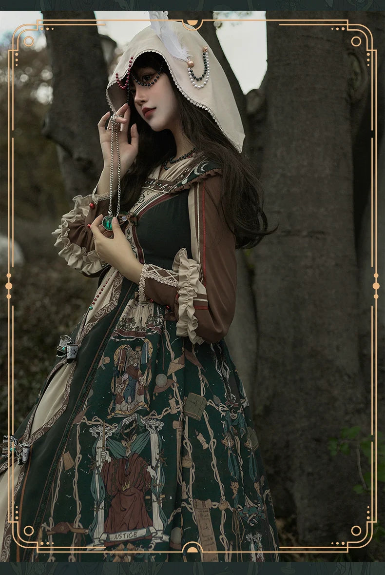YingLuoFu - Tarot - Elegant Lolita Dress Classicl Court Style Lolita OP Salopette