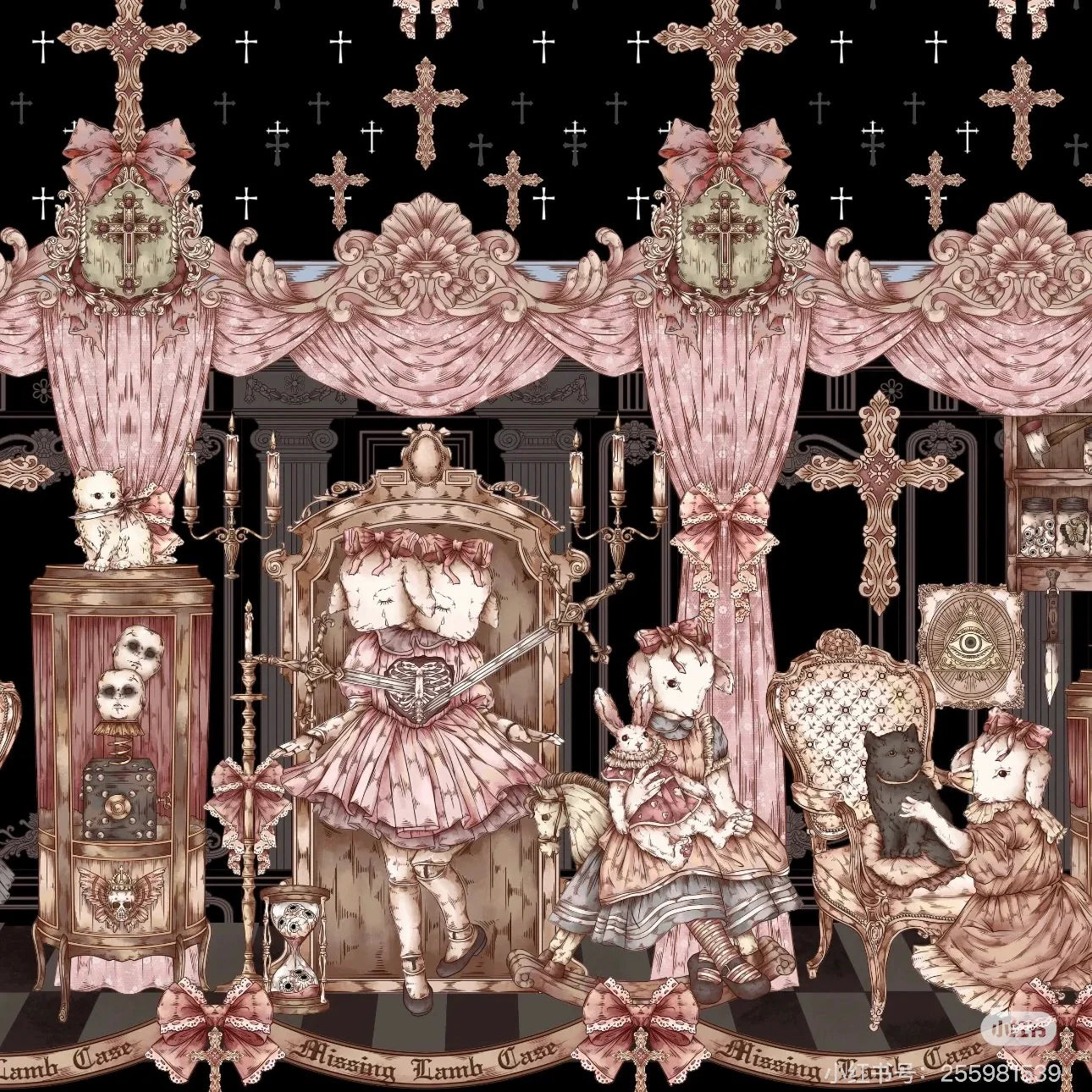 Uncle's Workshop - Missing Lamb Case - Gothic Lolita Dress Set with Sheep Prints