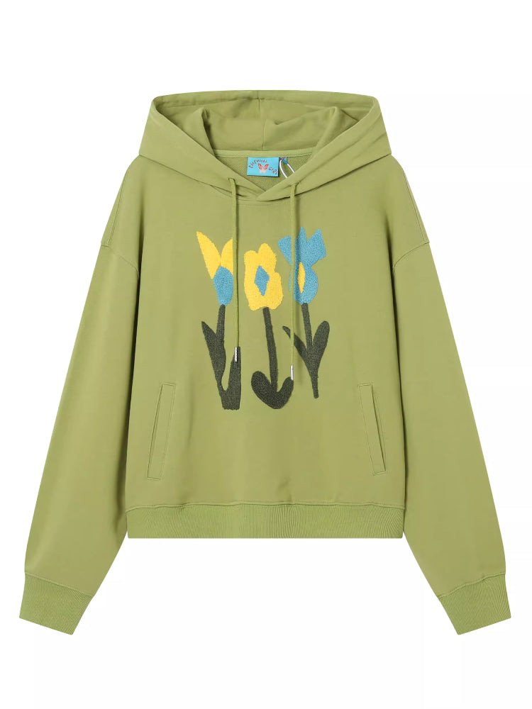 Hooded top embroidered sweatshirt【s0000006558】