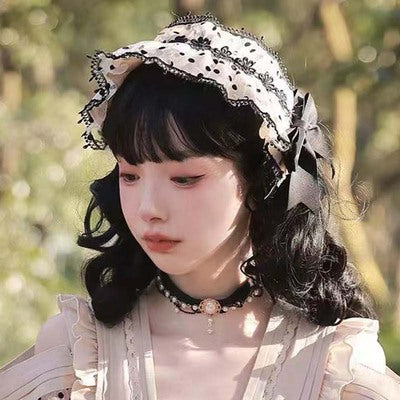 Cat-Romance - Coconut Milk Boo Boo - Elegant Lolita Polka Dot OP