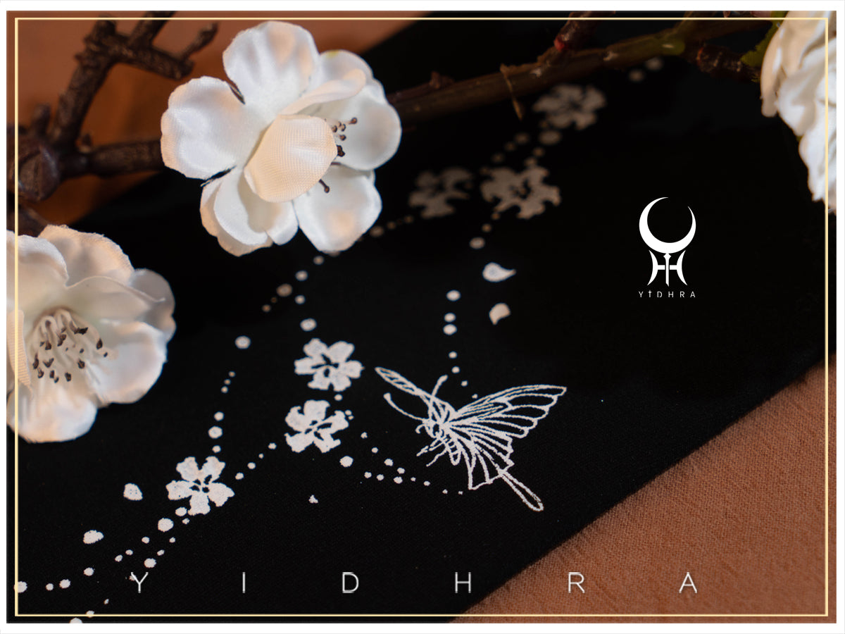 Yidhra - Butterfly Flowers - Summer 20D Velvet Lolita Tights