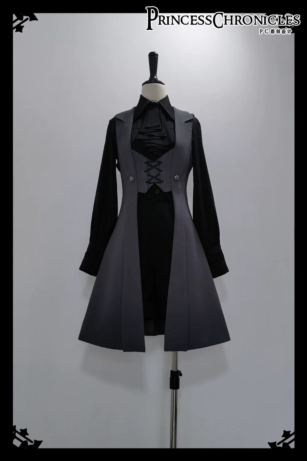 Princess Chronicles - The Night Prelude - Retro Lolita Vest Gothic Lolita Black Waistcoat