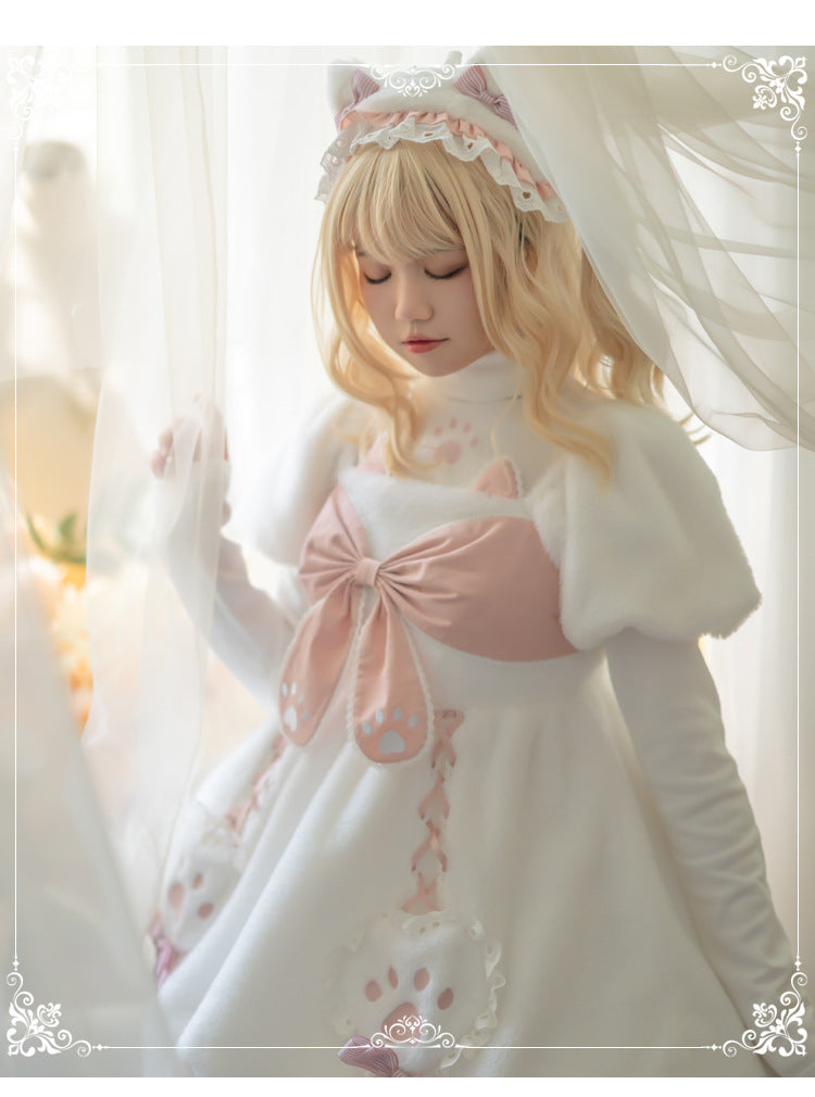 Eieyomi - Cat Planet - Kawaii Lolita Winter Thicken OP