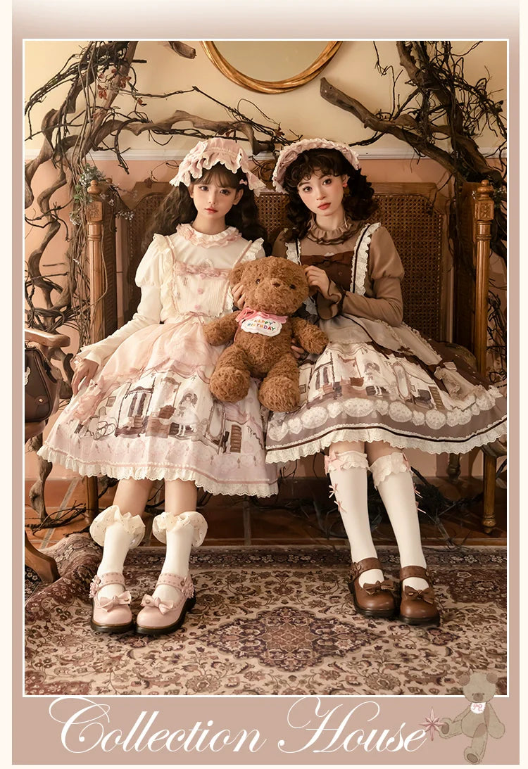 Lovely Lolita Dress OP Cloak Blouse SK Set – almony