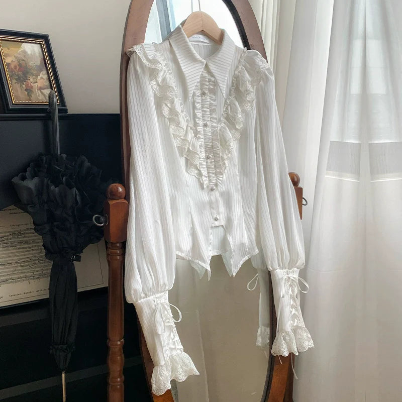 With PUJI - Silent Whisper - Classic Lolita Bust-supporting Long Dress, Shirt