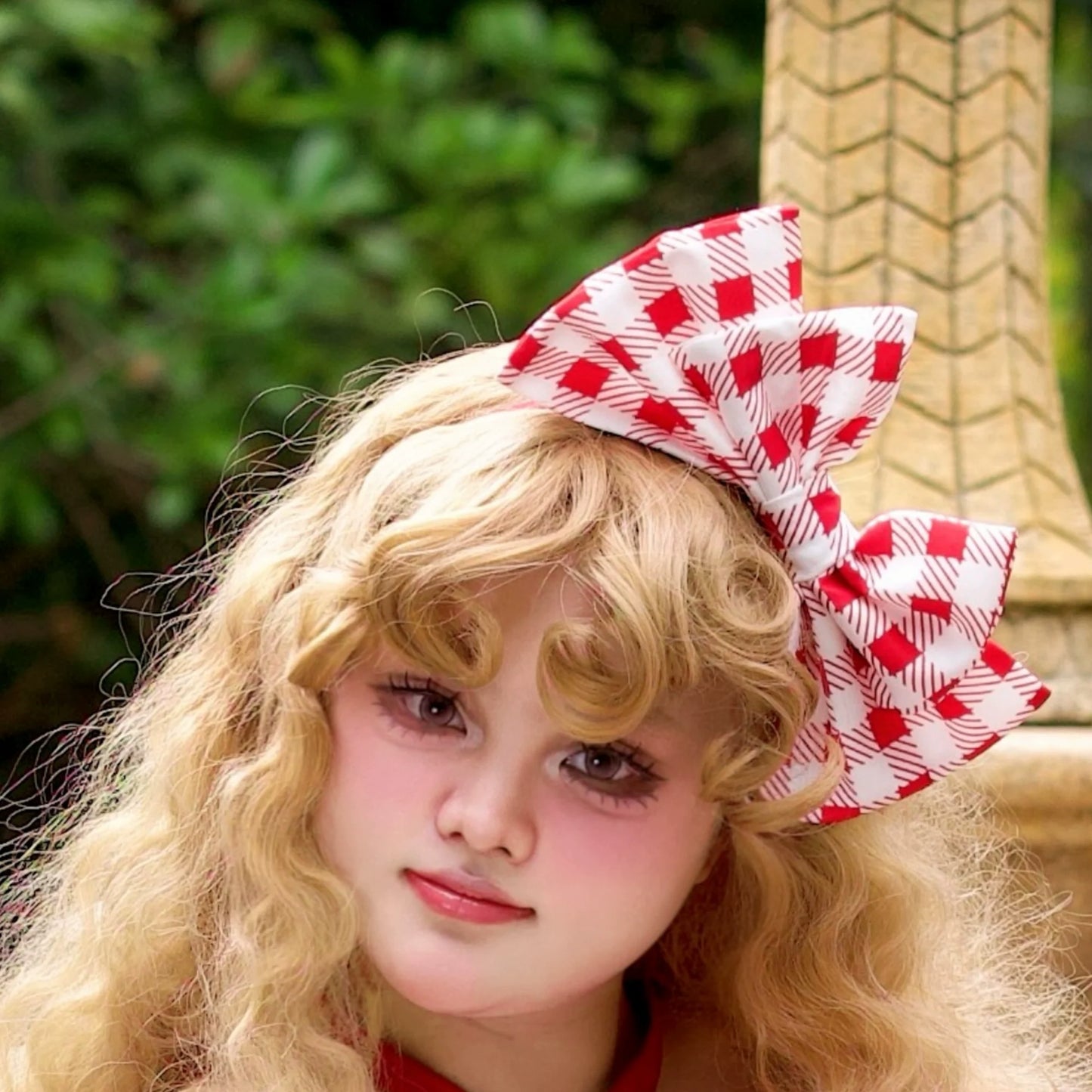 Chubby Cat Diary - Gingham Strawberry - Plus Size Country Lolita OP Dress