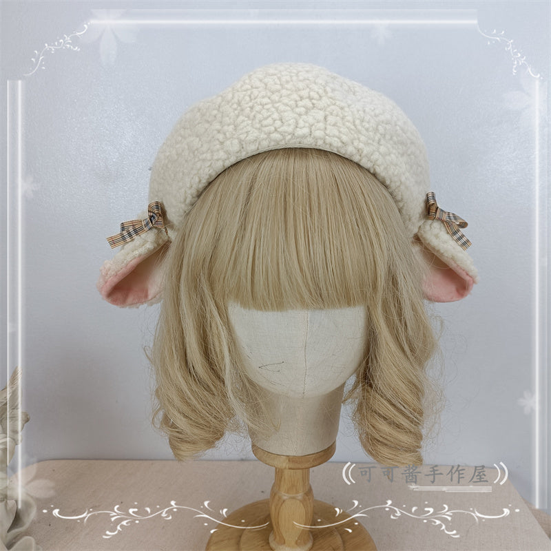 Cocoa Jam - Upgrade 3D Sheep Ear Lolita Beret