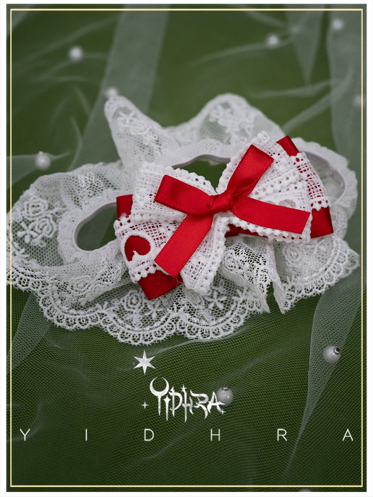 Yidhra - Christmas Lolita Pantyhose with Calf Lace Decoration