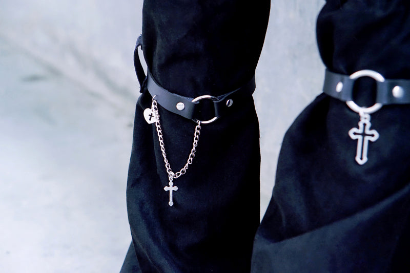 Strange Sugar - Handmade Suede Leather Buckle Gothic Leg Cover