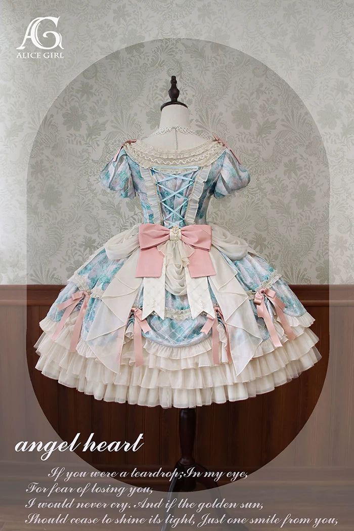 Alice Girl - Angel Heart - Sweet Lolita OP Dress, Tiered Ruffles