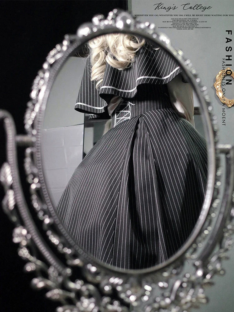 CastleToo - King's College - Ouji Lolita Skirt Set Prince Tie Shirt Set