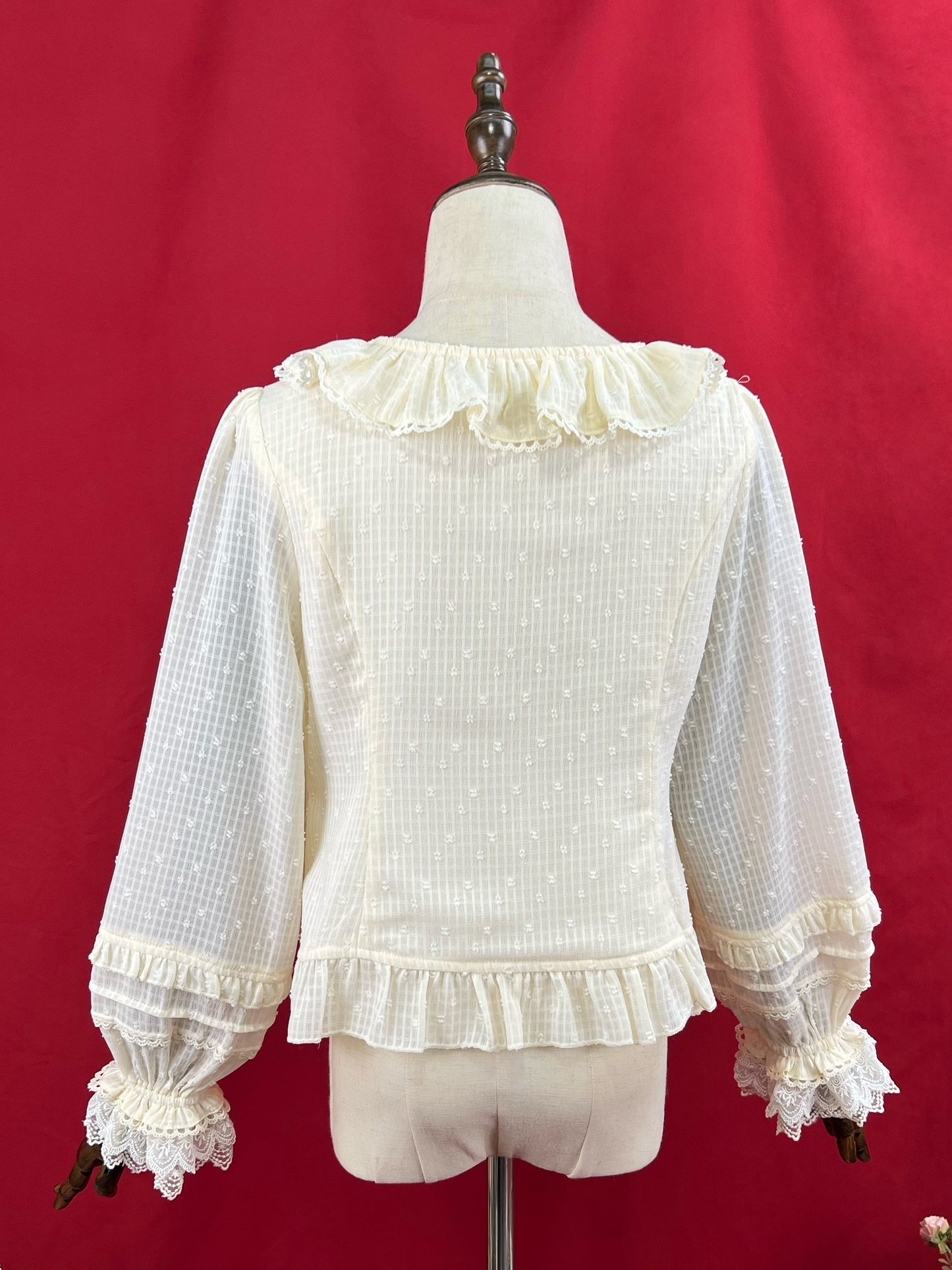 DMFS Lolita - Sweet Lolita Light Cardigan White Apricot Summer Cover-Up