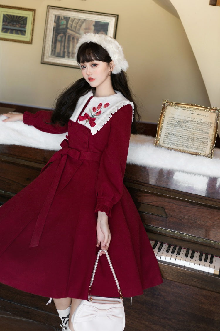 Letters from Unknown Star - Tulip Coat - Winter Elegant Lolita Dress Overcoat
