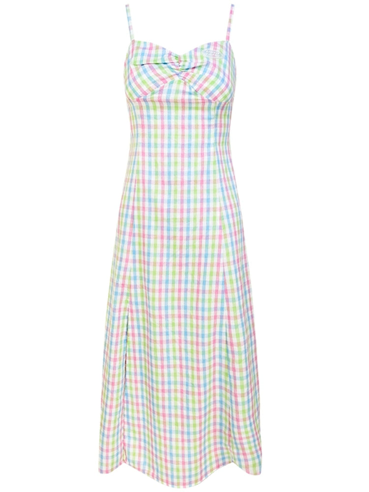 Plaid sleeveless dress【s0000007547】