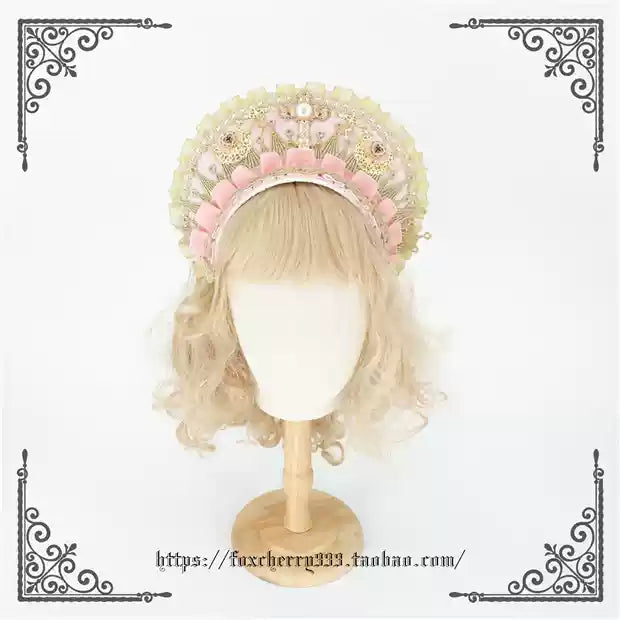 Fox Cherry - Gorgeous Lolita Palace Retro Golden Tudor Headdress