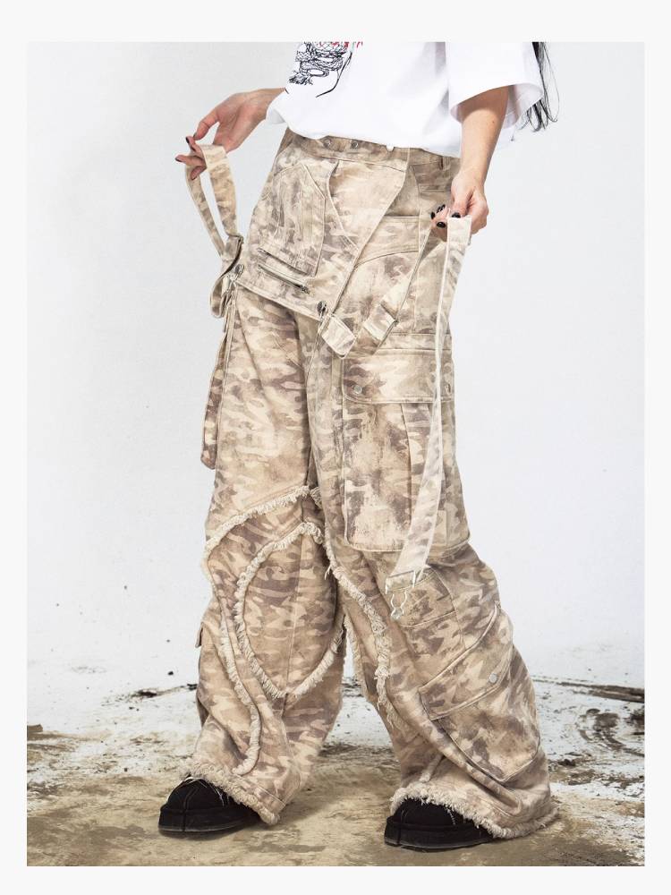 Camouflage multi-pocket overalls【s0000009214】