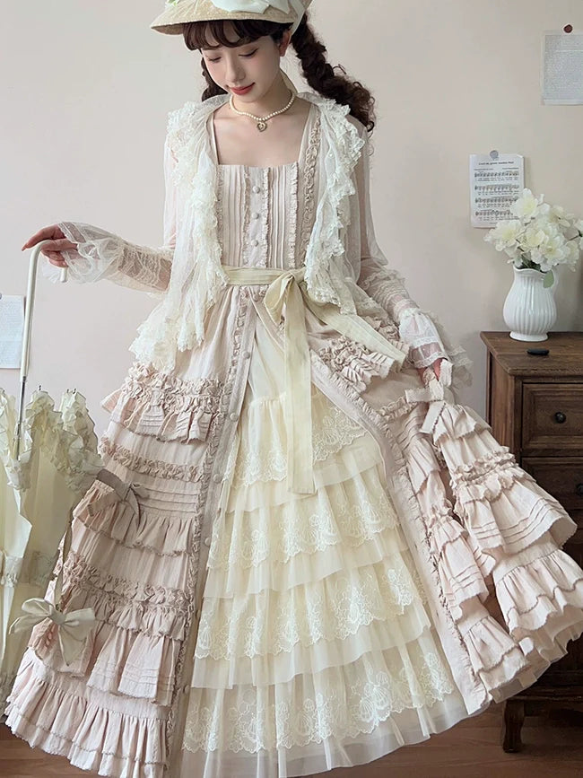 Forest Song - Star and Sea - Classic Lolita Petticoat Adjustable Tiered Ruffle Skirt