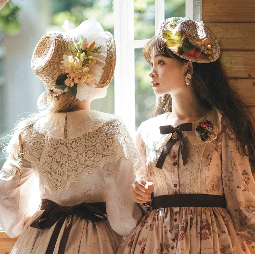 Miss Point - Forest Lolita Small Straw Hat Clip KC Accessory