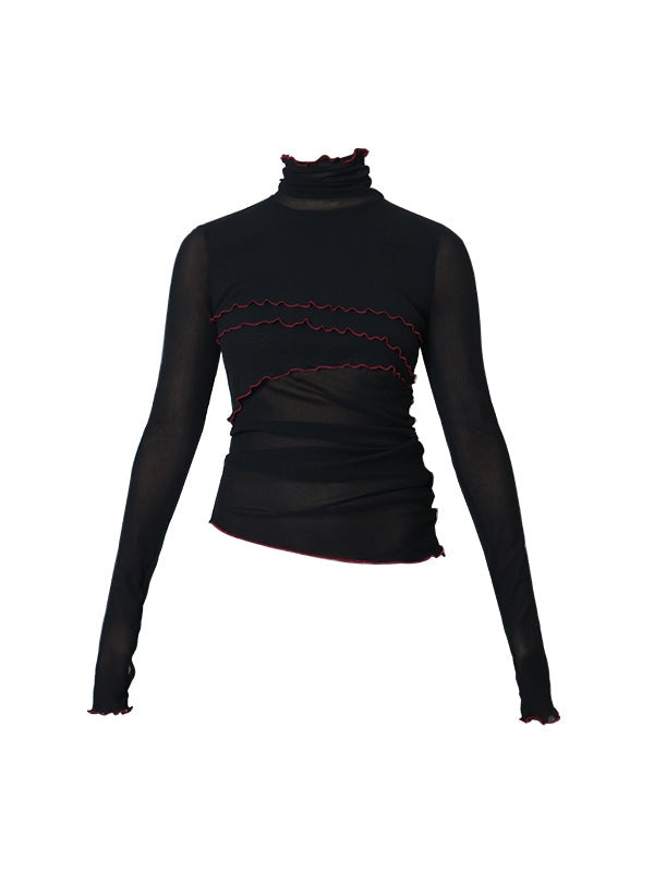 Mesh Long-sleeved T-shirt