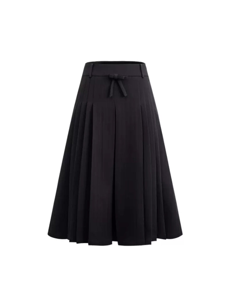 Dark gray vest + shorts + pleated skirt【s0000007091】