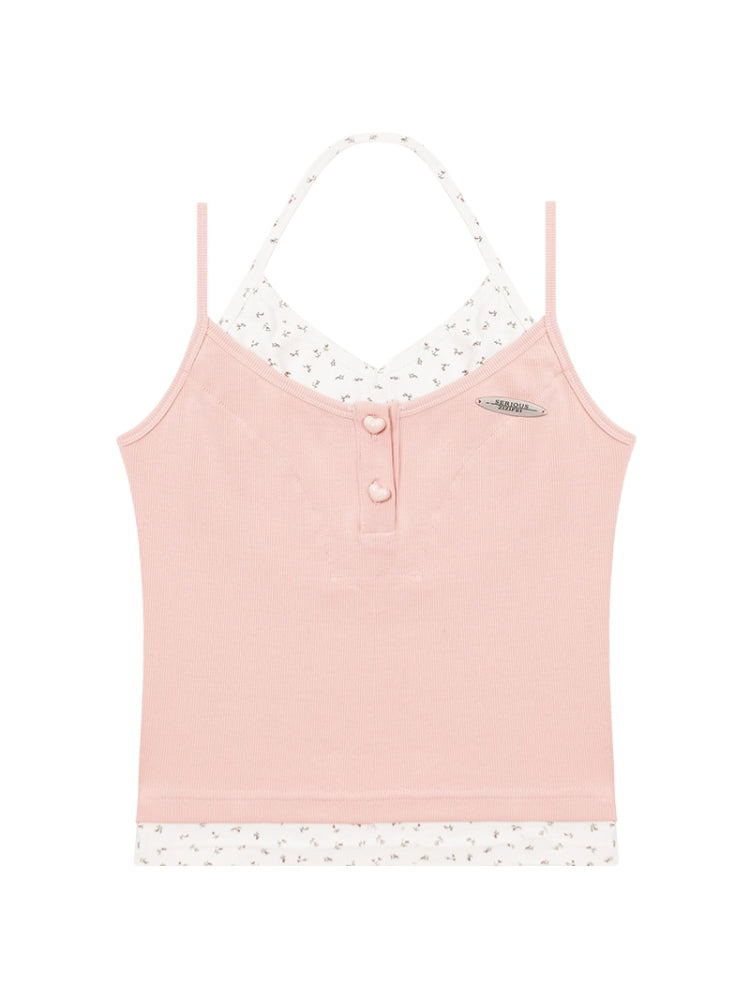 Fake two piece short top【s0000007540】